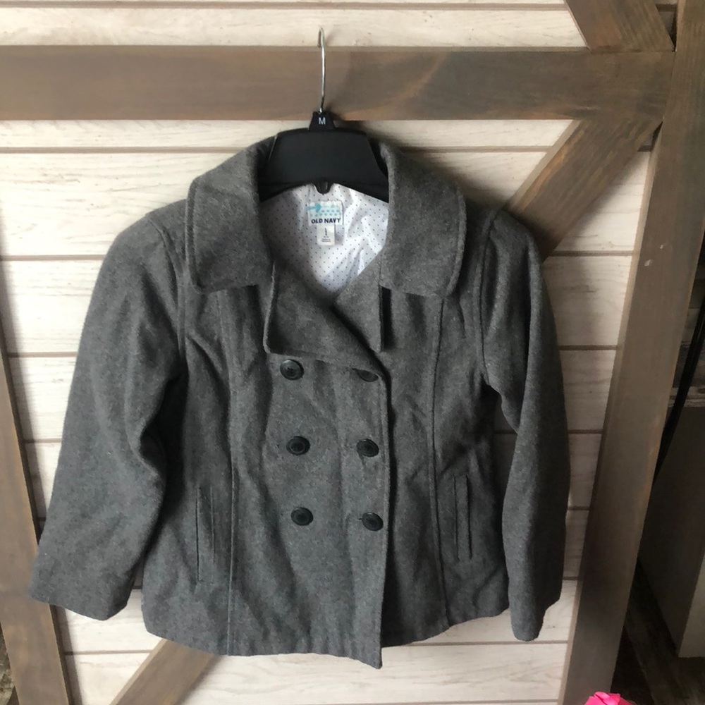 Gray pea coat